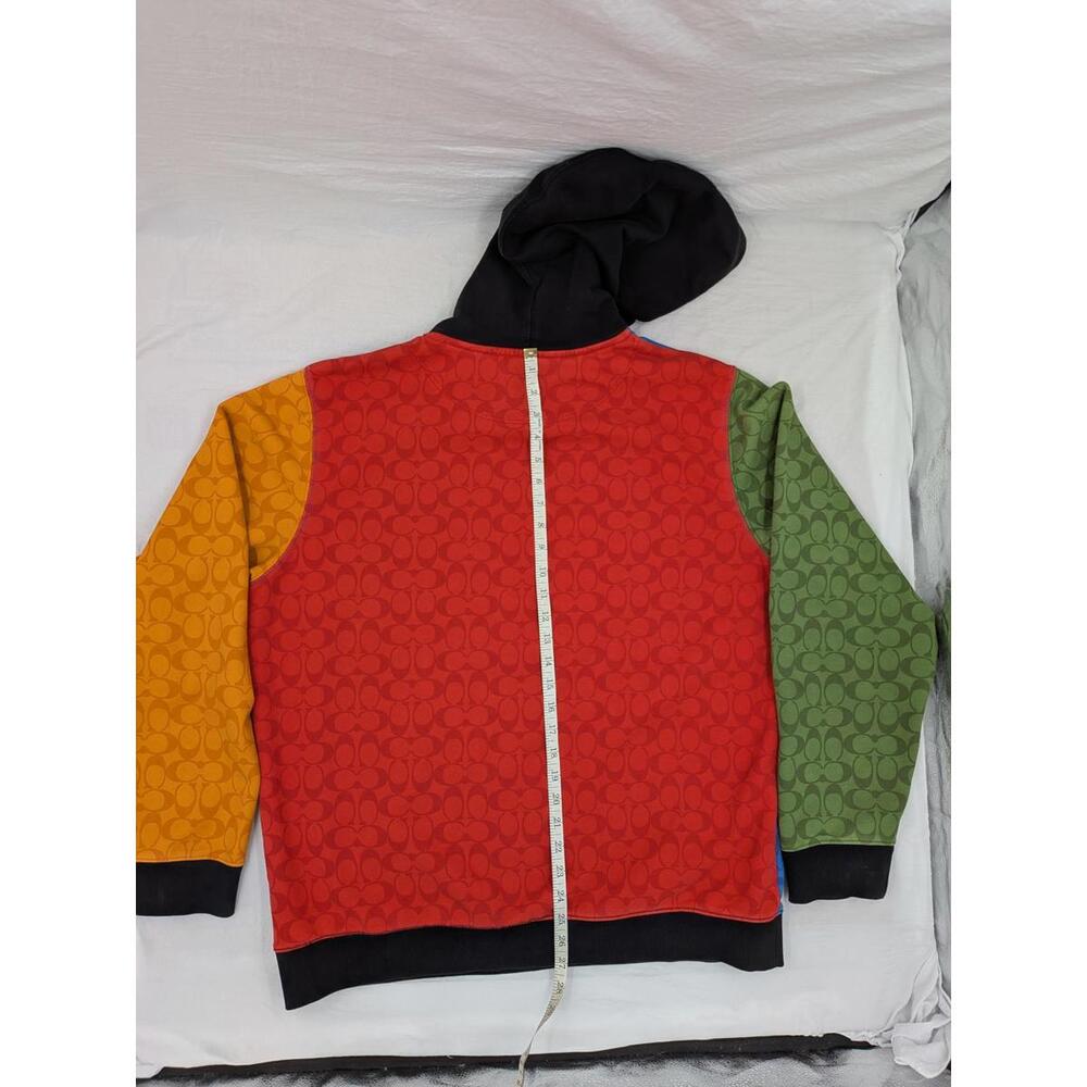 Coach Mens XL Signature Colorblock Hoodie Primary Color Logo - Picture 9 of 10